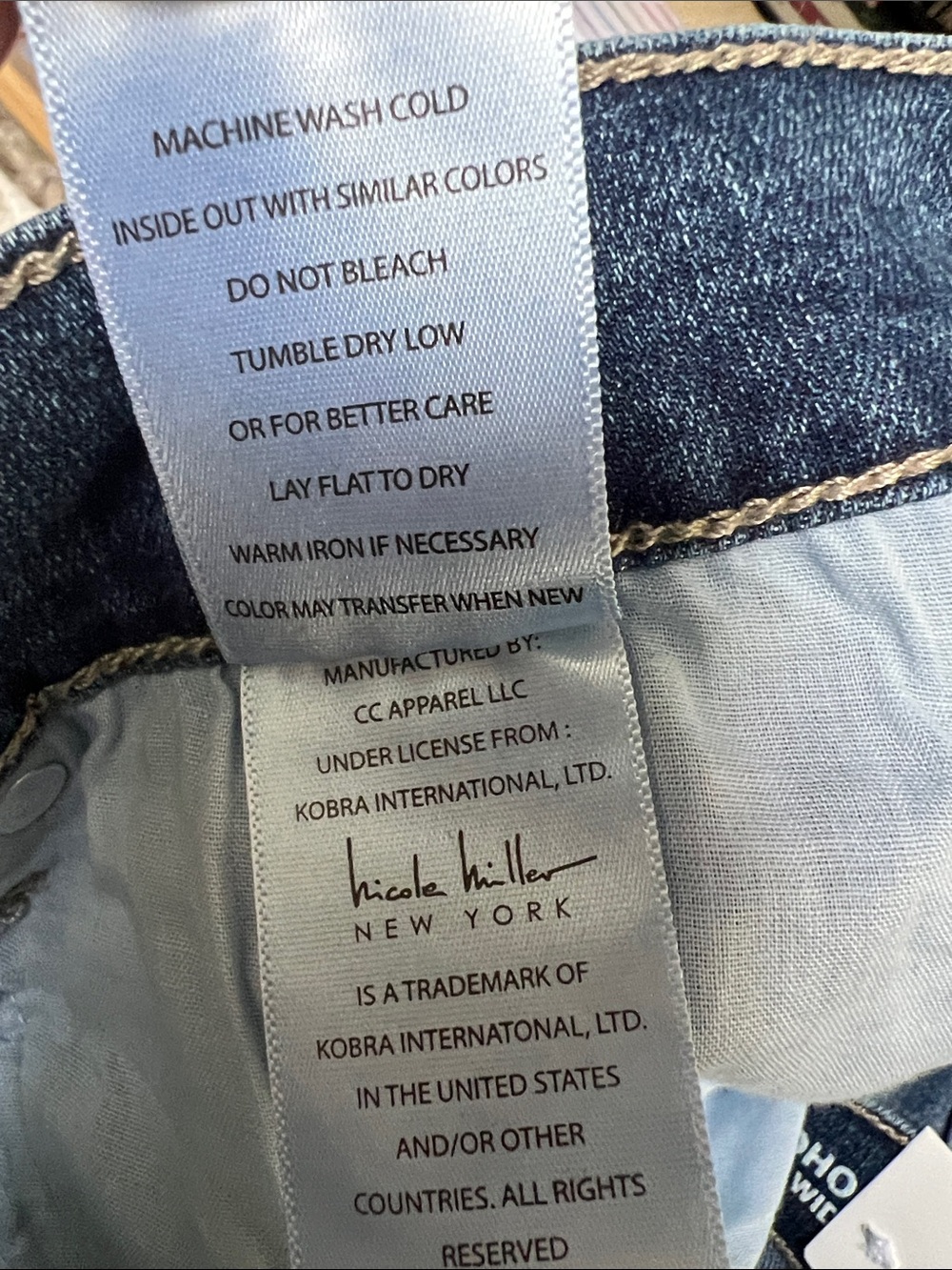 Nicole Miller Soho High Rise Wide Leg Cropped Cuffed Jeans Size 10 - Picture 14 of 14
